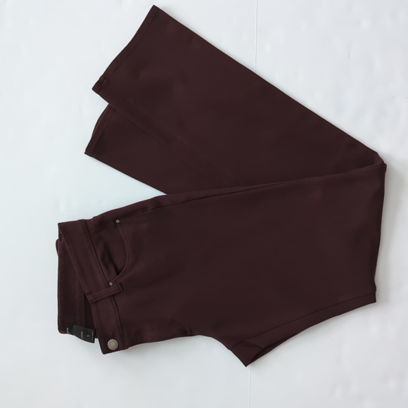 Ann Taylor Modern Fit Seasonless Stretch Trouser Pant Maroon size 8 - Picture 7 of 9